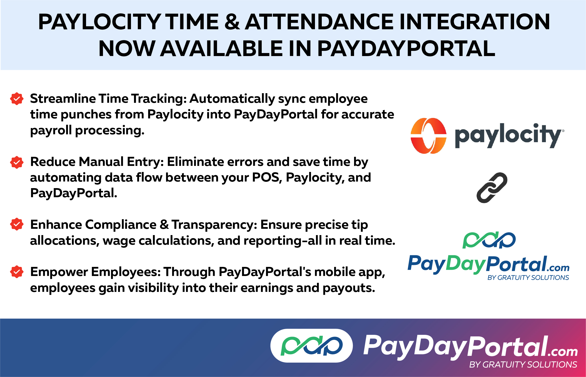 Paylocity Time & Attendance Integration Now Available in PayDayPortal