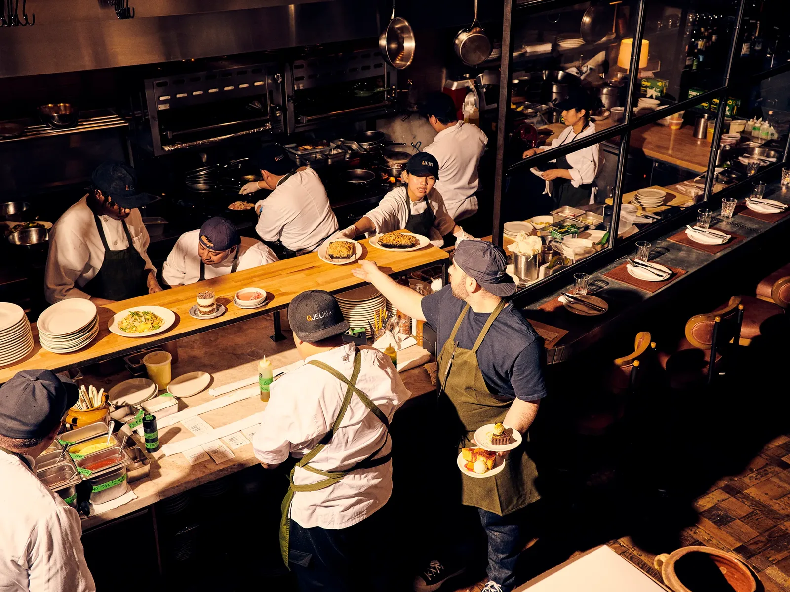 The open kitchen at Gjelina — every revenue center runs on Toast POS