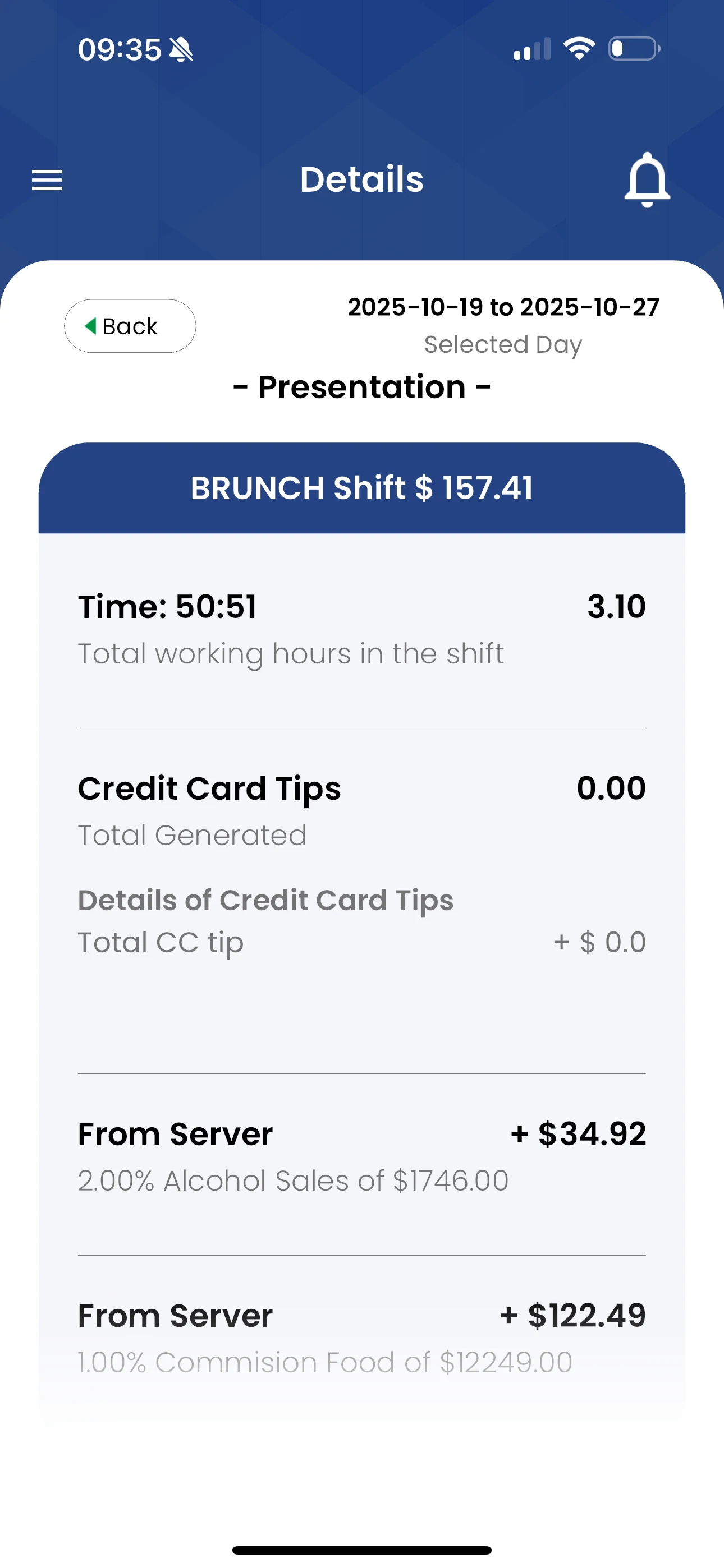 PayDay Portal mobile app earnings details