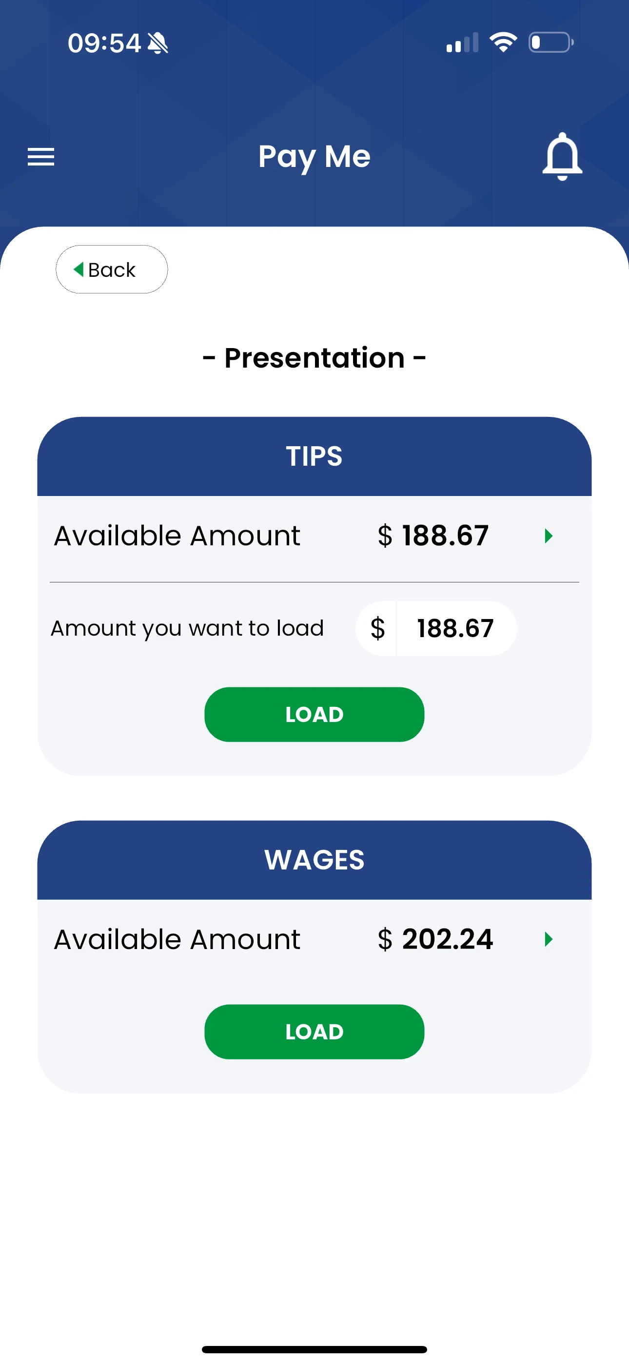 PayDay Mobile App - Pay Me Feature